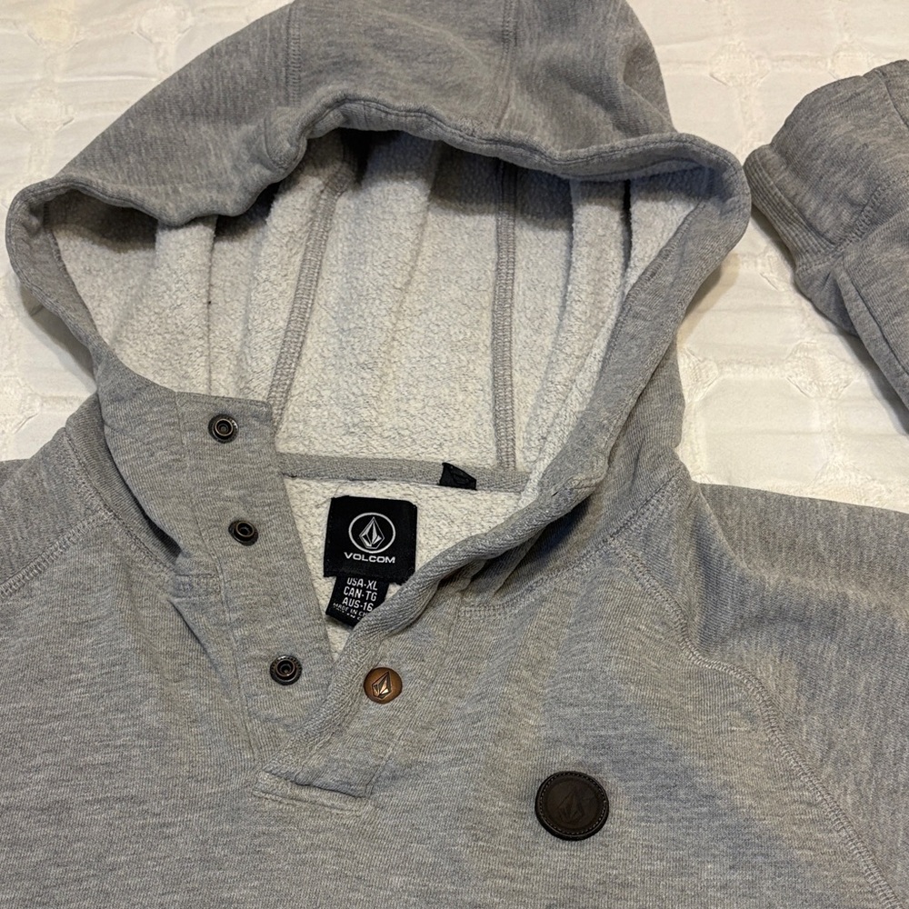 Volcom Heather Gray boys youth Hoodie